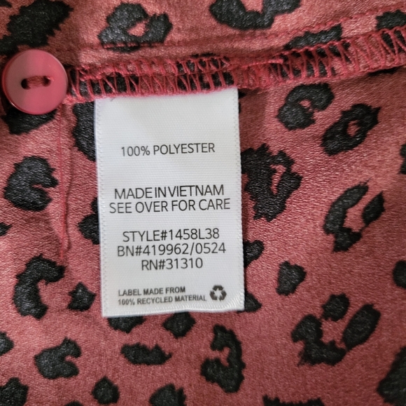 NEW Leopard Print Button-Up Dress, Size XL - Picture 5 of 5